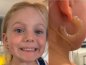 Surpriza zilei pentru o tânără mămică: fetița ei de patru ani și-a făcut singură găuri în urechi