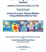 Horatiu Malaele, George Mihaita si Marius Tuca se intalnesc cu copiii Step by Step la vernisajul primei lor expozitii de picturi pe sticla!