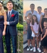 Cristi Borcea alături de toți cei 9 copii și Valentina Pelinel într-o imagine perfectă de familie