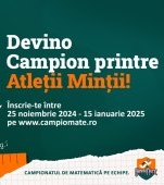 Start CampioMATE 2025: înscrierile în Campionatul de matematică pe echipe au început