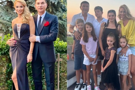 Cristi Borcea alături de toți cei 9 copii și Valentina Pelinel într-o imagine perfectă de familie