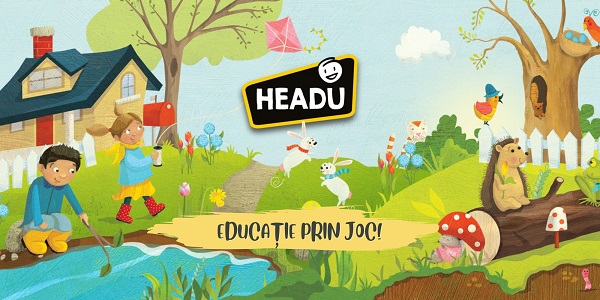 logo al brandului de jucarii si dispozitive educationale HEADU