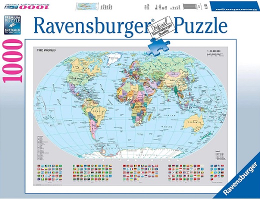 puzzle cu harta politica a lumii