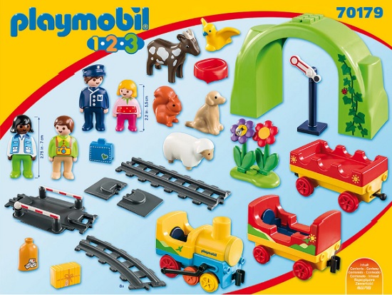 set de joaca PLAYMOBIL 1.2.3 Tren cu statie