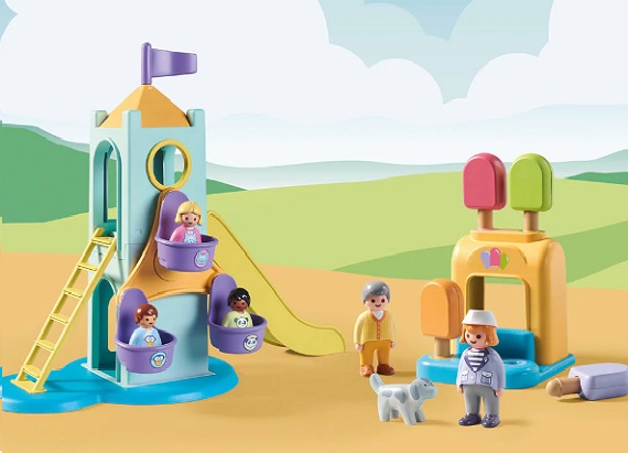 set de joaca PLAYMOBIL 1.2.3 Castel de aventura cu stand de înghetata