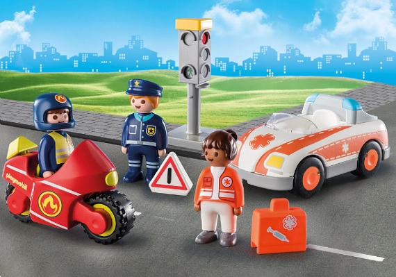 set de joaca PLAYMOBIL 1.2.3 Eroi Salvatori