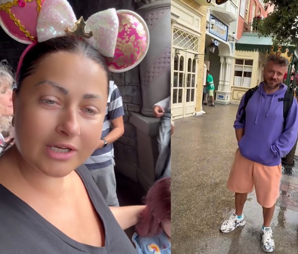 colaj foto gabriela cristea si tavi clonda la disneyland